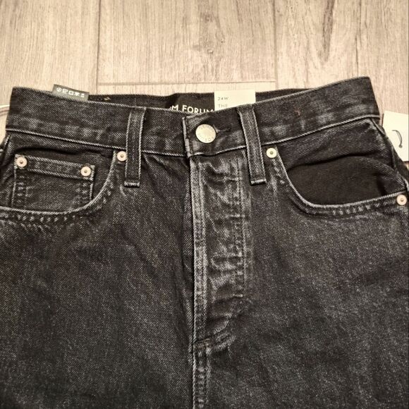 Aritzia Denim Forum The Joni High Rise Loose Fit Denim Jean Black Wash Size 24 - Picture 5 of 10